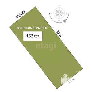 Дом 137м², 2-этажный, участок 4 сот.