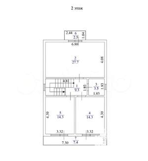 Дом 155м², 2-этажный, участок 5 сот.