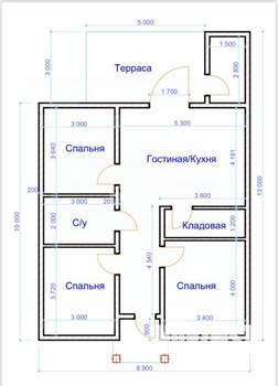 Дом 100м², 1-этажный, участок 4 сот.