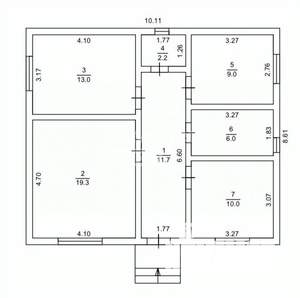 Дом 78м², 1-этажный, участок 3 сот.