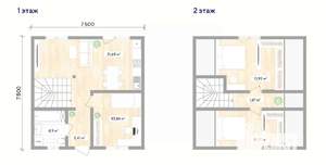 Дом 84м², 2-этажный, участок 4 сот.