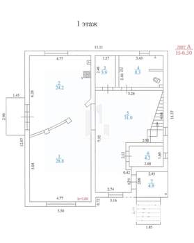 Дом 230м², 3-этажный, участок 6 сот.