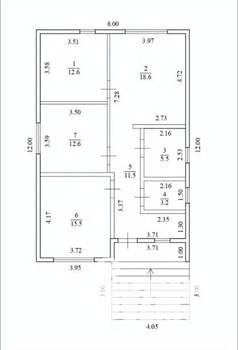Коттедж 84м², 1-этажный, участок 6 сот.
