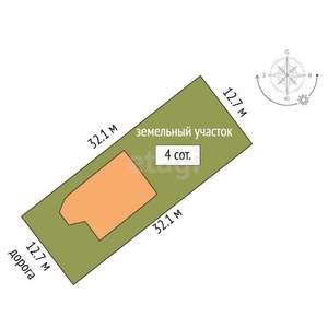 Дом 124м², 2-этажный, участок 4 сот.