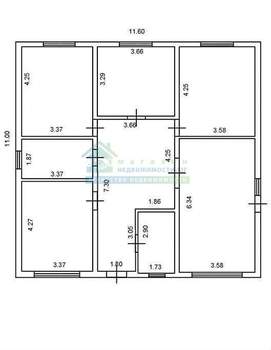 Дом 130м², 1-этажный, участок 6 сот.