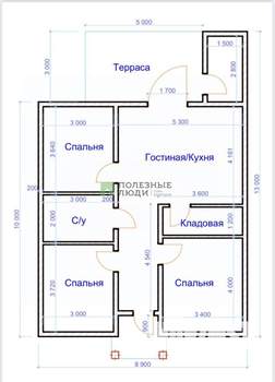 Дом 100м², 1-этажный, участок 4 сот.