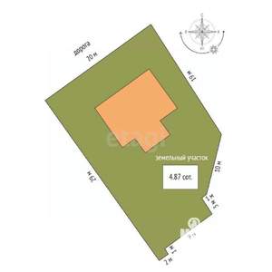 Дом 63м², 1-этажный, участок 5 сот.