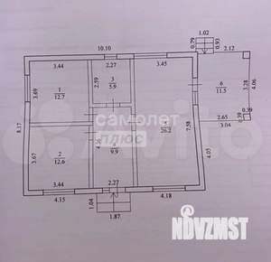 Дом 93м², 1-этажный, участок 10 сот.