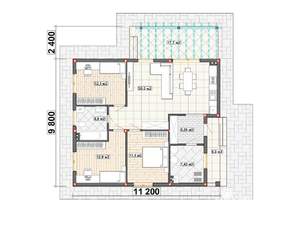 Дом 94м², 1-этажный, участок 5 сот.