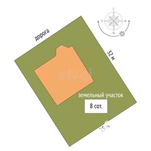 Дом 401м², 2-этажный, участок 8 сот.