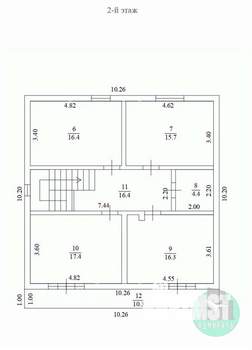 Дом 196м², 2-этажный, участок 3 сот.