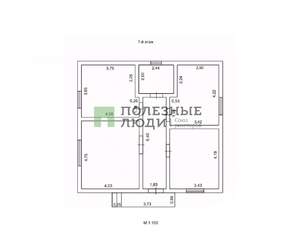 Дом 83м², 1-этажный, участок 3 сот.