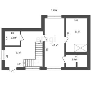 Дом 69м², 3-этажный, участок 7 сот.