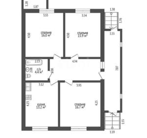 Дом 101м², 1-этажный, участок 3 сот.