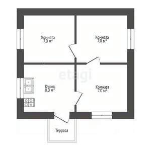 Дом 30м², 1-этажный, участок 6 сот.