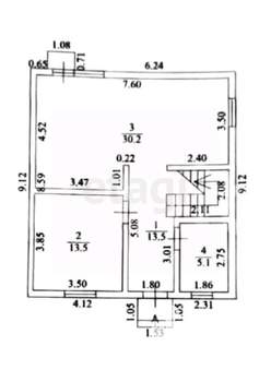 Дом 103м², 2-этажный, участок 4 сот.
