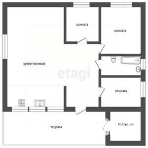 Дом 100м², 1-этажный, участок 4 сот.