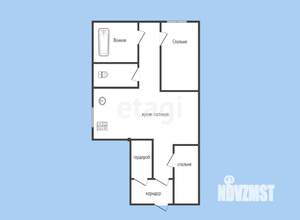 Таунхаус 43м², 2-этажный, участок 3 сот.