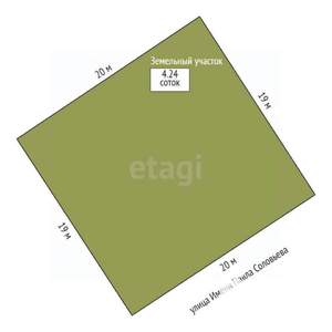 Дом 127м², 1-этажный, участок 4 сот.