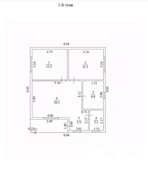 Дом 72м², 1-этажный, участок 3 сот.