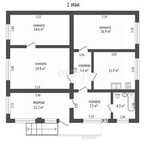 Дом 173м², 2-этажный, участок 6 сот.