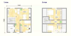 Дом 84м², 2-этажный, участок 4 сот.