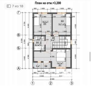Дом 122м², 2-этажный, участок 5 сот.