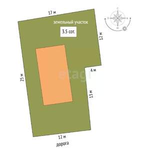 Дом 123м², 2-этажный, участок 4 сот.
