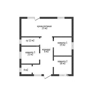 Дом 105м², 1-этажный, участок 6 сот.