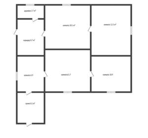 Дом 68м², 1-этажный, участок 5 сот.