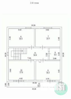 Дом 196м², 2-этажный, участок 3 сот.