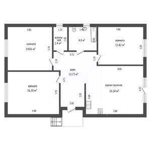 Дом 86м², 1-этажный, участок 5 сот.