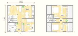 Дом 84м², 2-этажный, участок 4 сот.