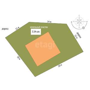 Дом 83м², 1-этажный, участок 4 сот.