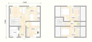 Дом 84м&sup2;, 2-этажный, участок 4 сот.  