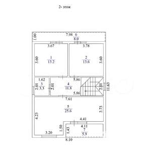 Дом 145м², 2-этажный, участок 5 сот.  