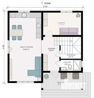 Дом 145м&sup2;, 2-этажный, участок 5 сот.  