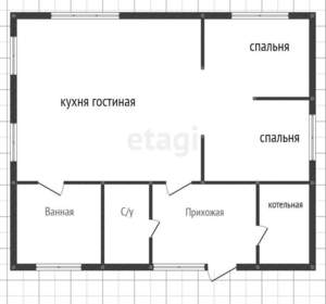 Дом 72м², 1-этажный, участок 86 сот.  
