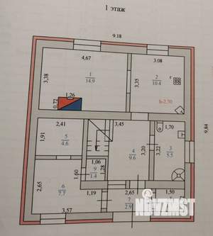 Дом 198м², 2-этажный, участок 3 сот.  
