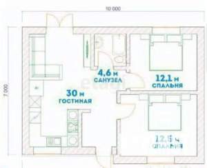 Дом 61м&sup2;, 1-этажный, участок 5 сот.  