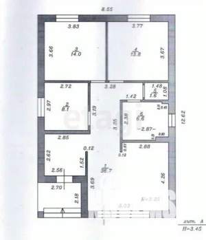 Дом 85м², 1-этажный, участок 7 сот.  