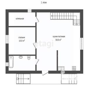 Дом 100м&sup2;, 2-этажный, участок 6 сот.  