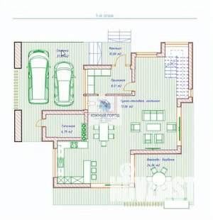Коттедж 304м², 2-этажный, участок 9 сот.  