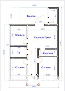 Дом 100м&sup2;, 1-этажный, участок 4 сот.  