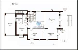 Коттедж 352м², 2-этажный, участок 16 сот.  