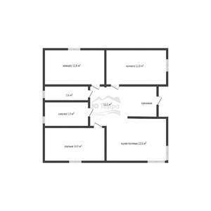 Дом 87м&sup2;, 1-этажный, участок 6 сот.  