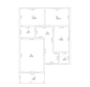 Дом 106м&sup2;, 1-этажный, участок 3 сот.  