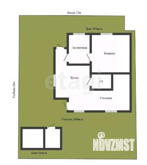 Дом 192м&sup2;, 2-этажный, участок 3 сот.  