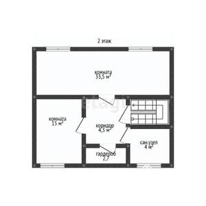 Дом 119м&sup2;, 1-этажный, участок 4 сот.  
