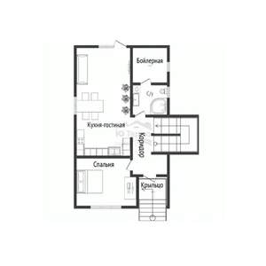 Дом 130м&sup2;, 2-этажный, участок 7 сот.  